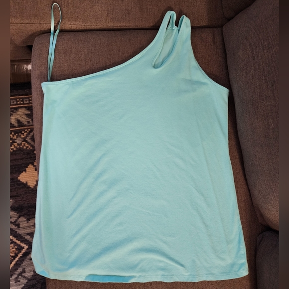 Torrid Plus Size 3 Foxy One Shoulder Cutout Top- Blue - Picture 7 of 8